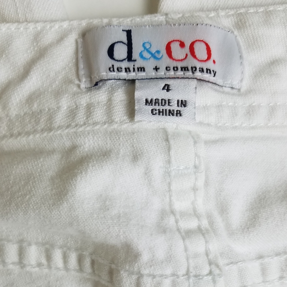 Denim + Company white denim capris size 4 - Picture 4 of 10